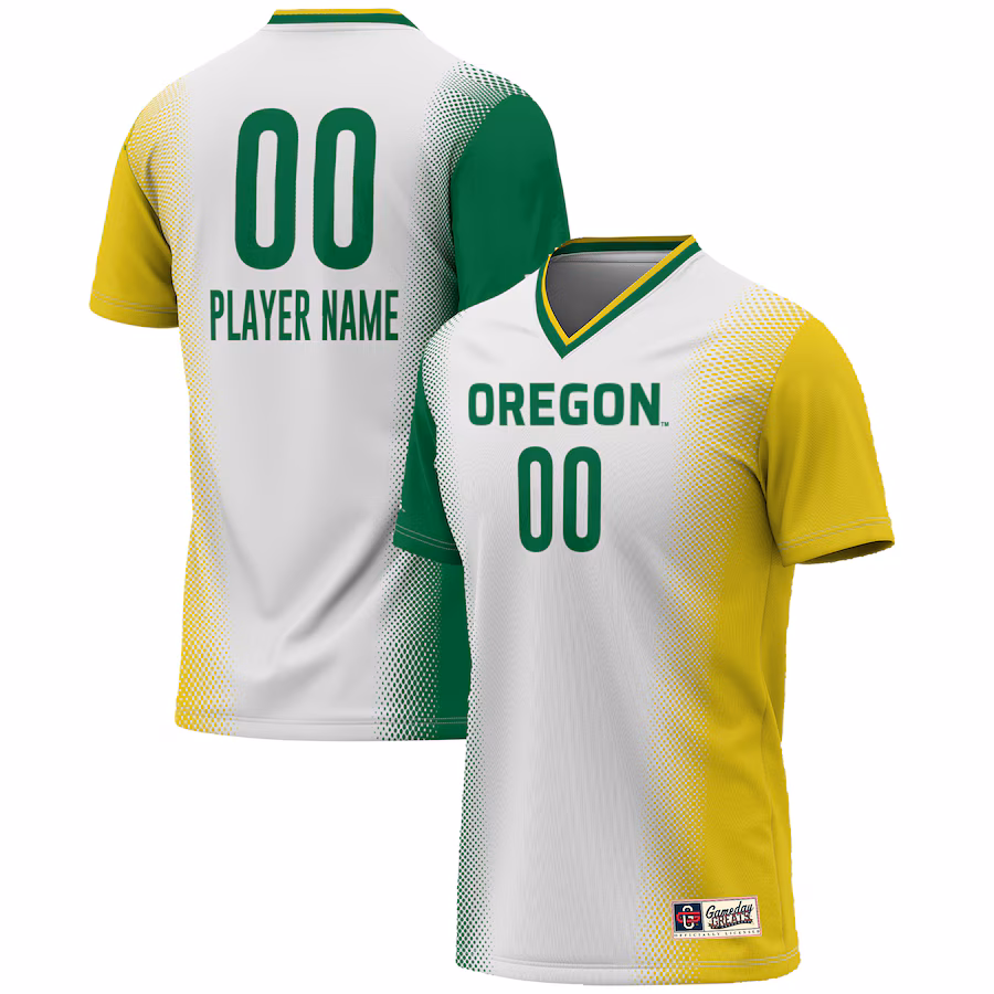 Oregon Ducks GameDay Greats Unisex NIL Pick-A-Player Lightweight Women's Soccer Jersey - White - Jersey