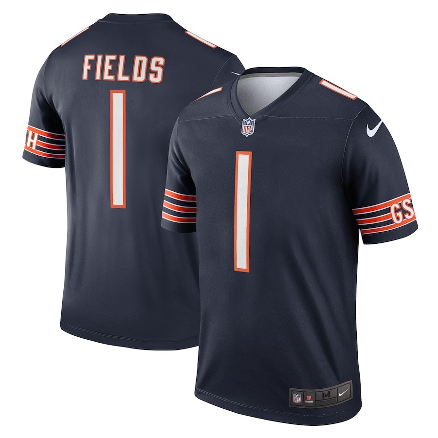 Men's Chicago Bears Justin Fields Nike Navy Legend Jersey - Jersey