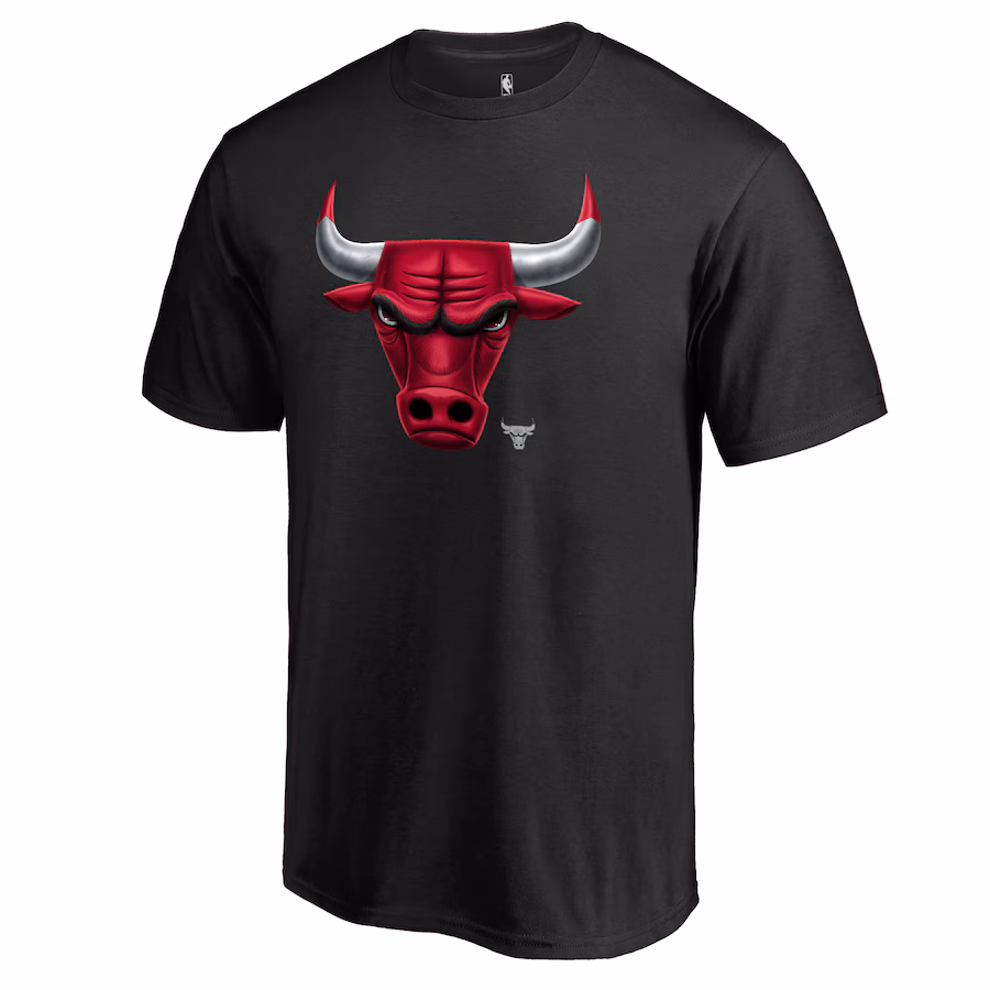 Men's Chicago Bulls Black Midnight Mascot 2 T-Shirt - Jersey