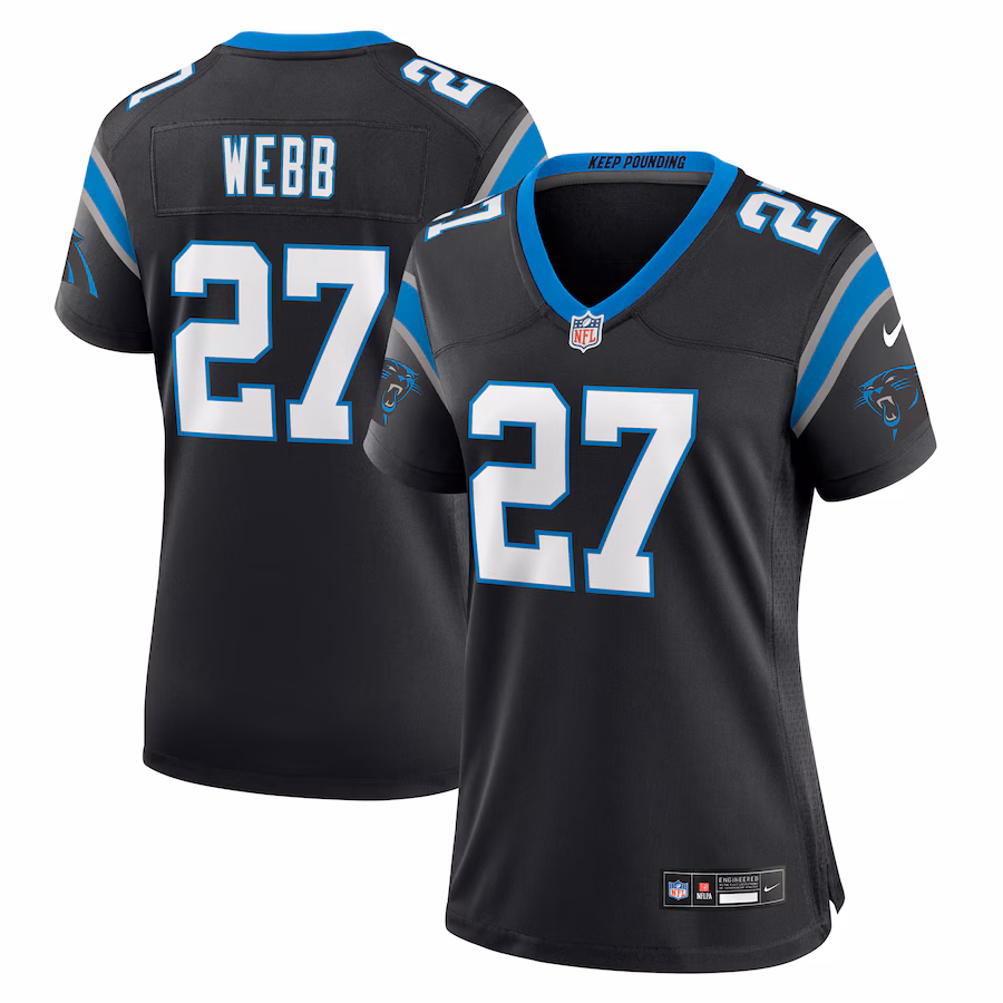 Women's Carolina Panthers Sam Webb Nike  Black Team Game Jersey - Jersey