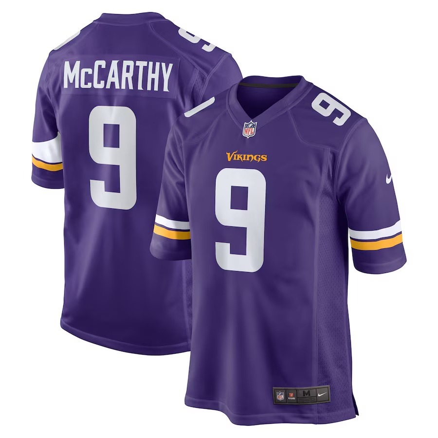 Men's Minnesota Vikings J.J. McCarthy Nike Purple Player Game Jersey - Jersey
