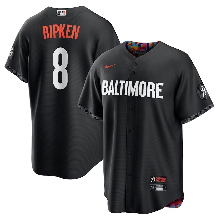 Men's Baltimore Orioles Cal Ripken Nike Black City Connect Replica Player Jersey - Jersey