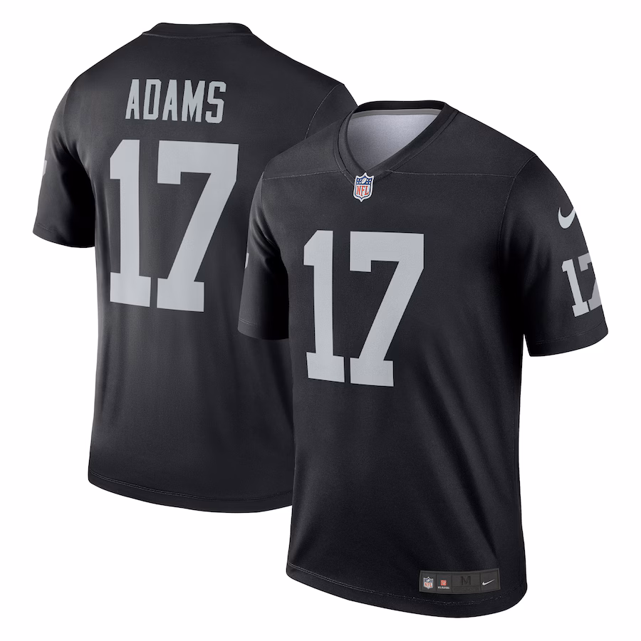 Men's Las Vegas Raiders Davante Adams Nike Black Team Legend Player Performance Top - Jersey