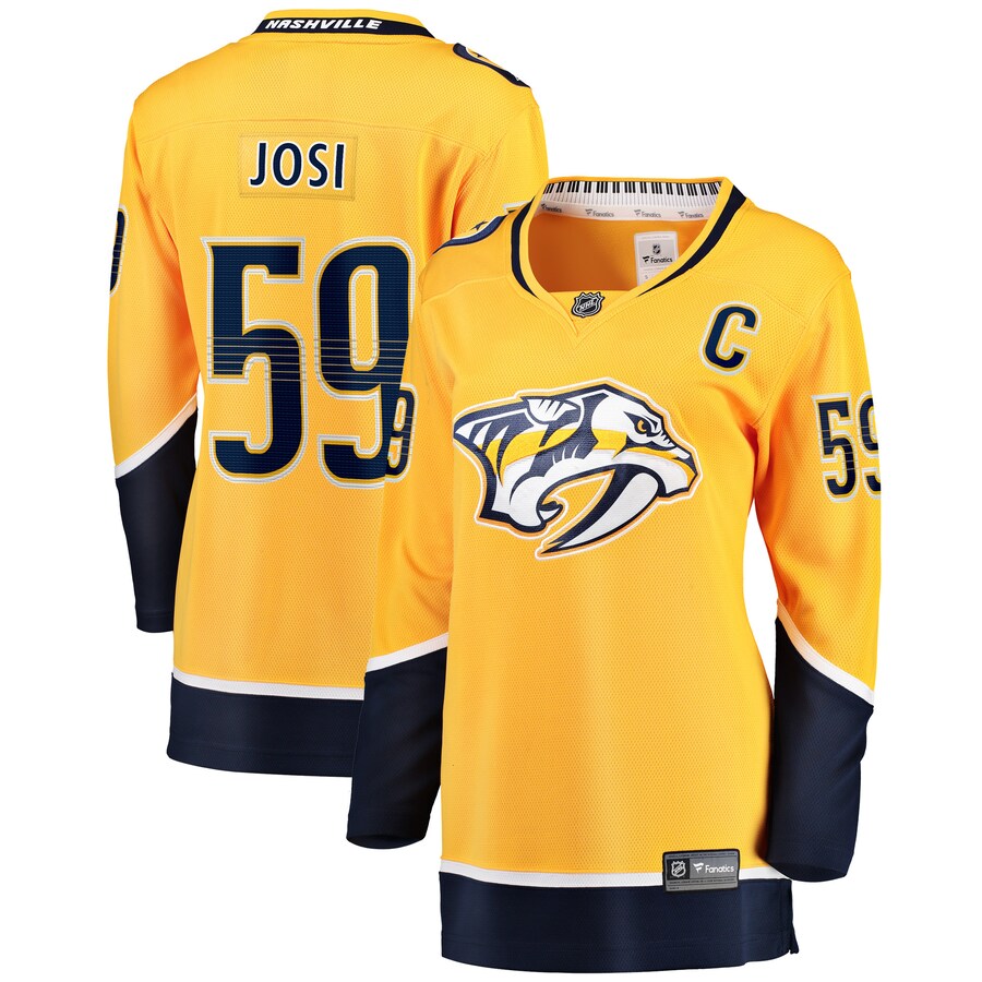 Women's Nashville Predators Roman Josi Fanatics Branded Gold Premier Breakaway Player Jersey - Jersey
