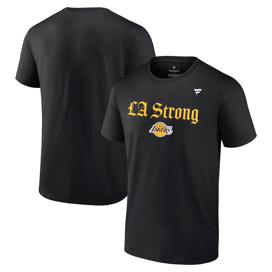 Unisex Los Angeles Lakers Fanatics Black LA Strong T-Shirt - Jersey