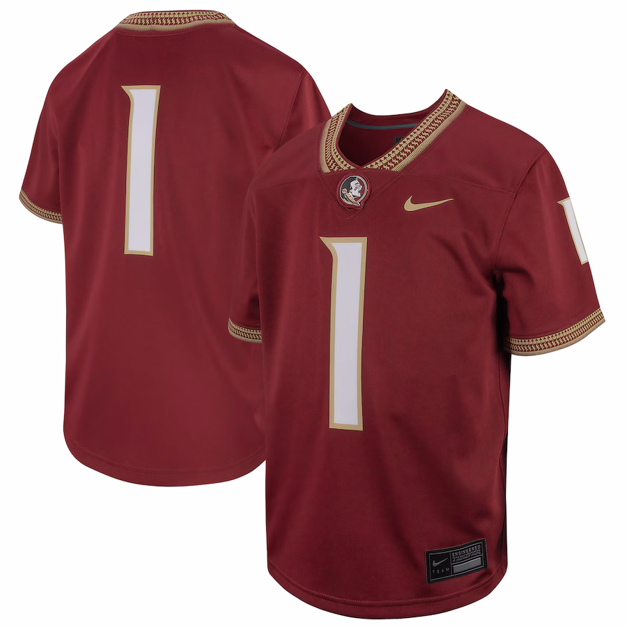 Youth Nike # Garnet Florida State Seminoles Football Game Jersey - Jersey