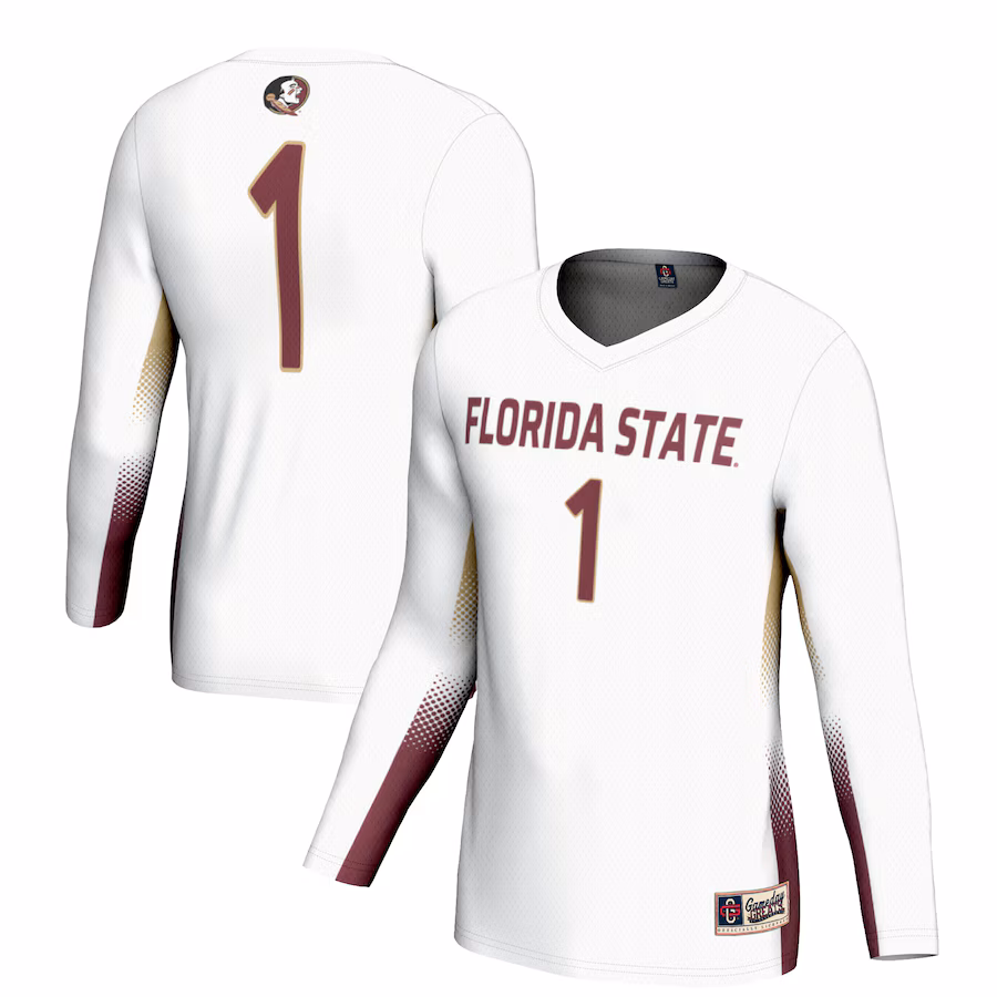 Youth GameDay Greats #1 White Florida State Seminoles Lightweight Women's Volleyball Jersey - Jersey