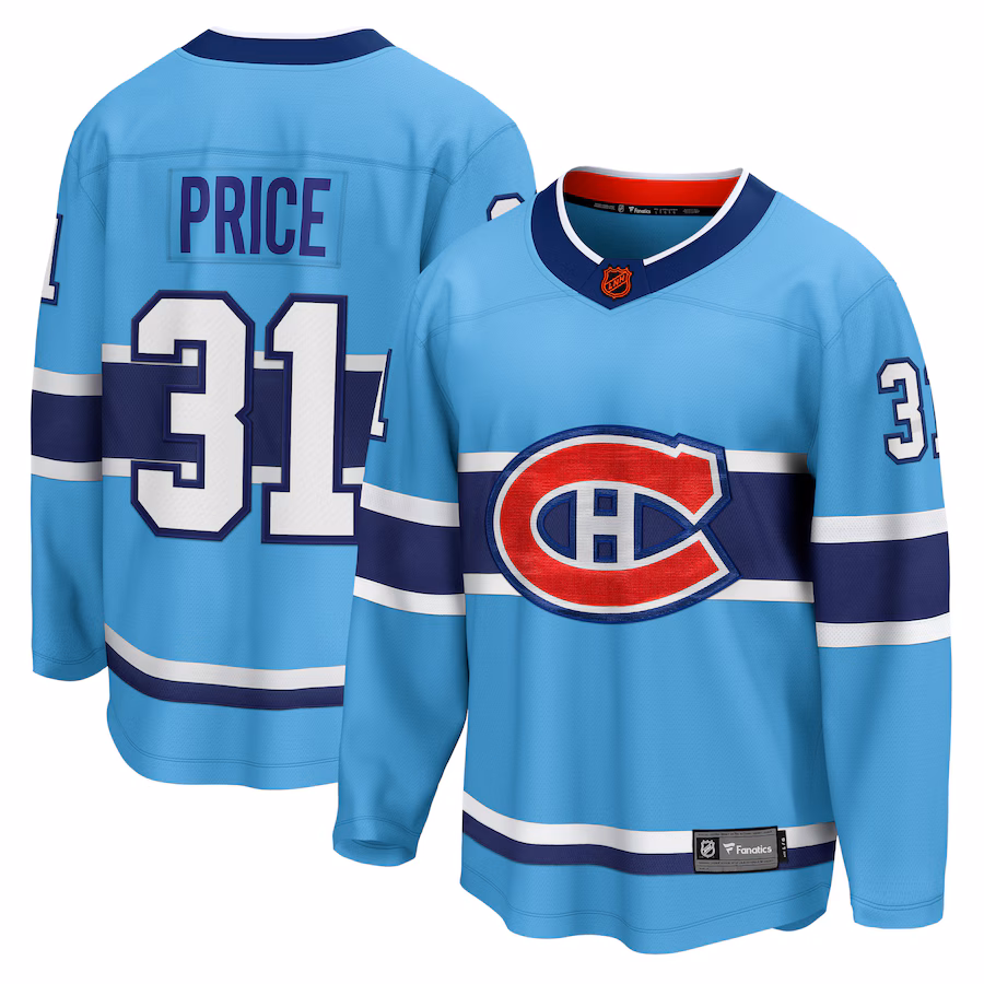 Men's Montreal Canadiens Carey Price Fanatics Light Blue Special Edition 2.0 Breakaway Player Jersey - Jersey