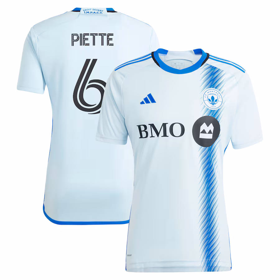 Men's CF Montreal Samuel Piette adidas Light Blue 2024 La Main Replica Player Jersey - Jersey