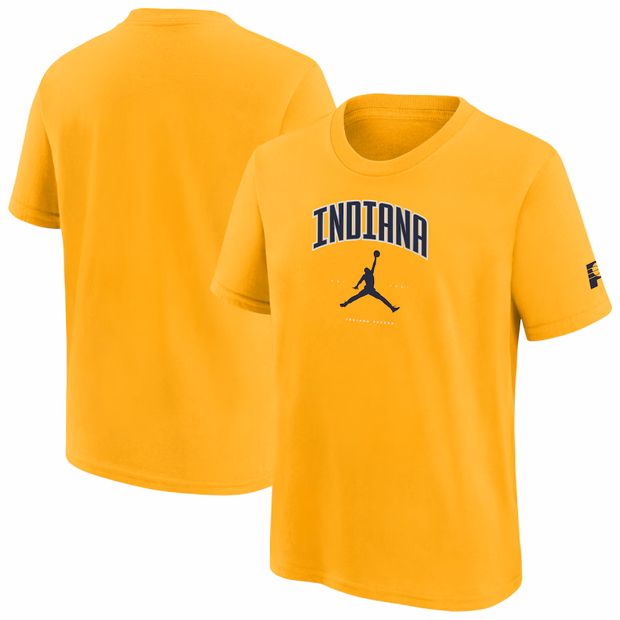 Youth Indiana Pacers Jordan Brand Gold Essential Cities T-Shirt - Jersey
