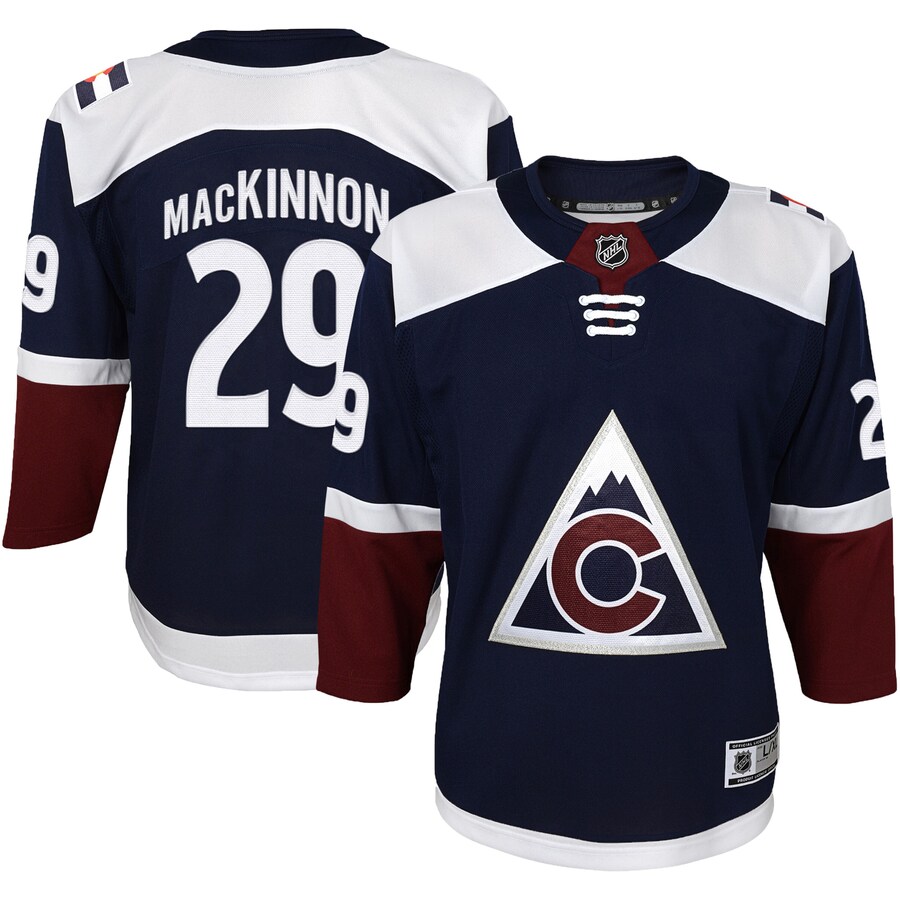 Youth Colorado Avalanche Nathan MacKinnon Navy Alternate Premier Player Jersey - Jersey