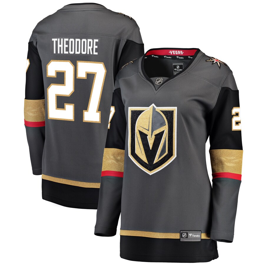 Women's Vegas Golden Knights Shea Theodore Fanatics Branded Gray Alternate Breakaway Player Jersey - Jersey