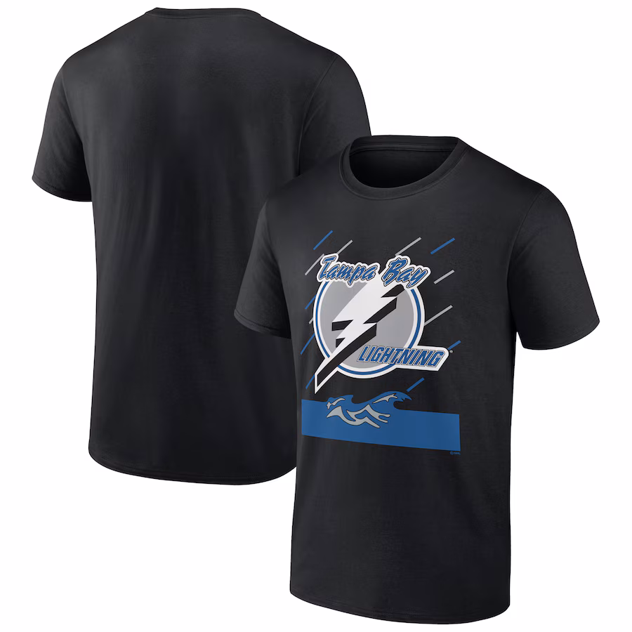 Men's Tampa Bay Lightning Black Team Jersey Inspired T-Shirt - Jersey