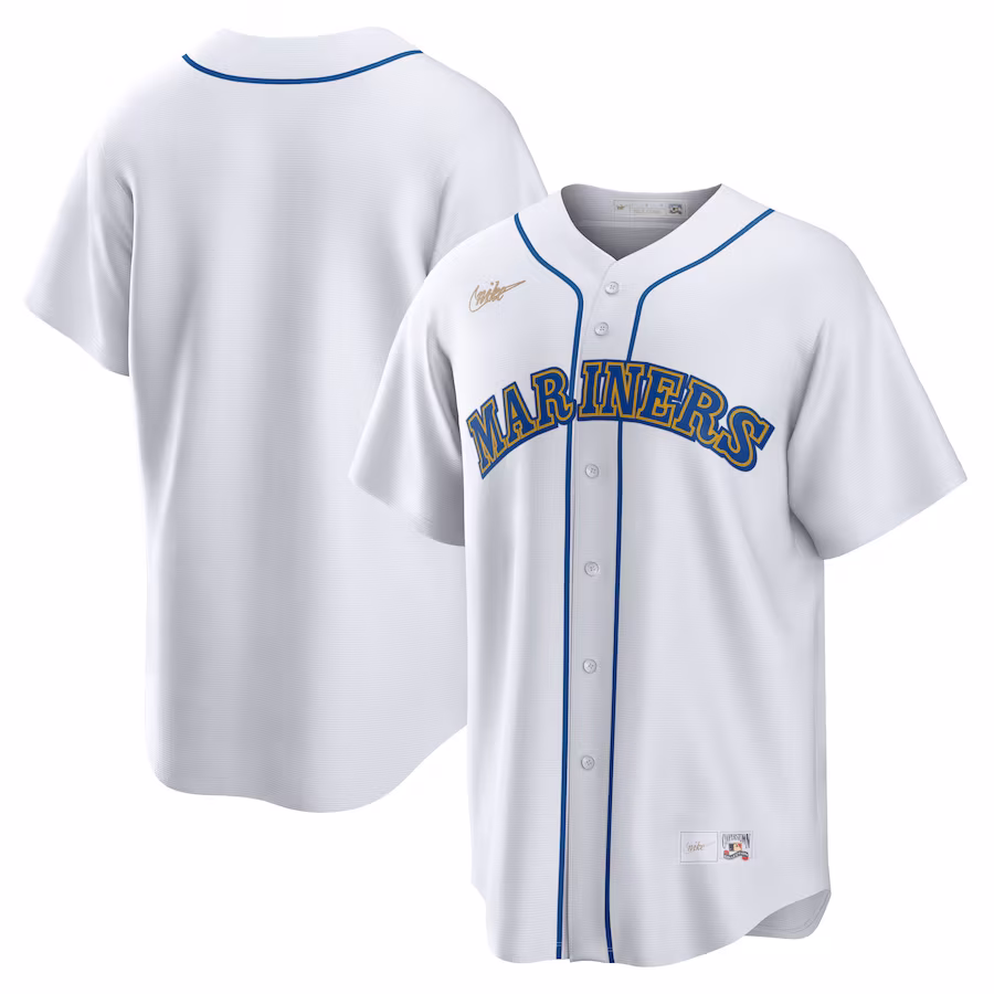 Men's Seattle Mariners Nike White Home Cooperstown Collection Team Jersey - Jersey