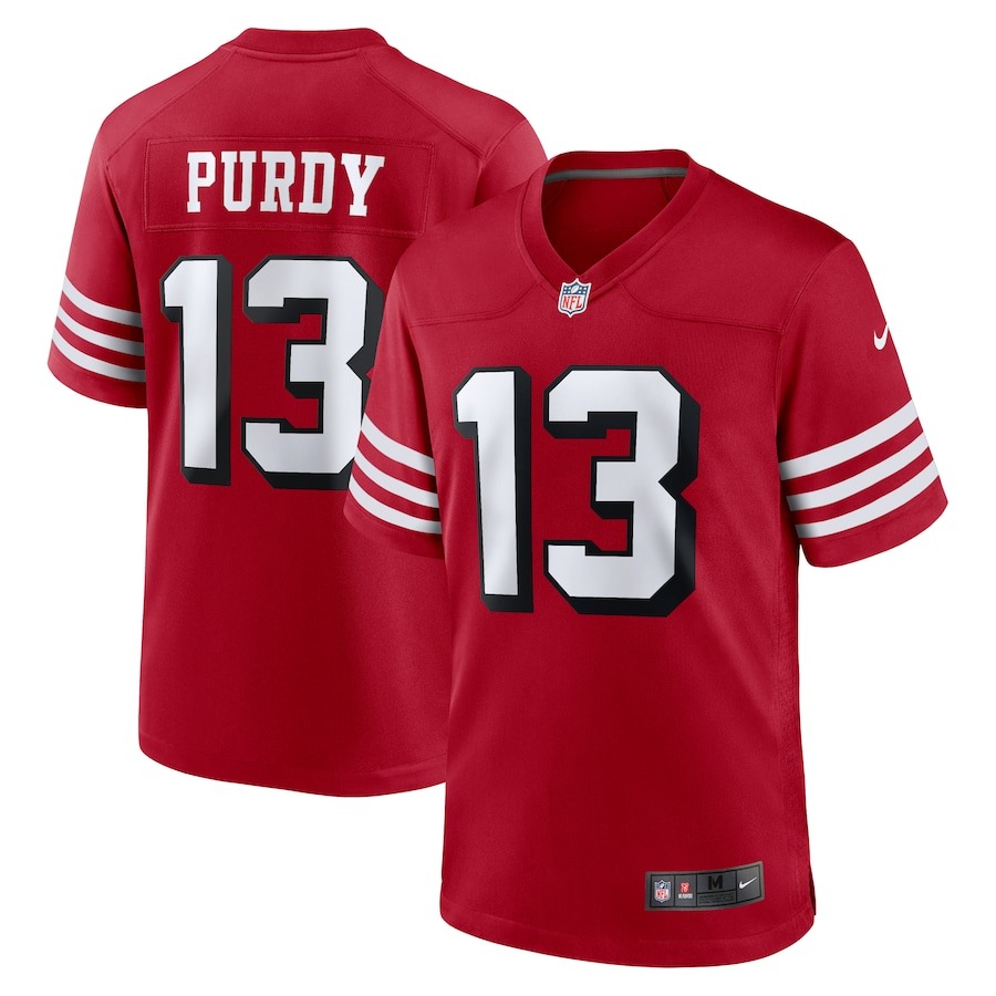 Men San Francisco 49ers Brock Purdy Nike Scarlet Alternate Game Player Jersey - Jersey