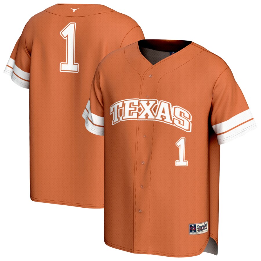 Youth GameDay Greats Texas Orange Texas Longhorns Collegiate Baseball Fashion Jersey - Jersey