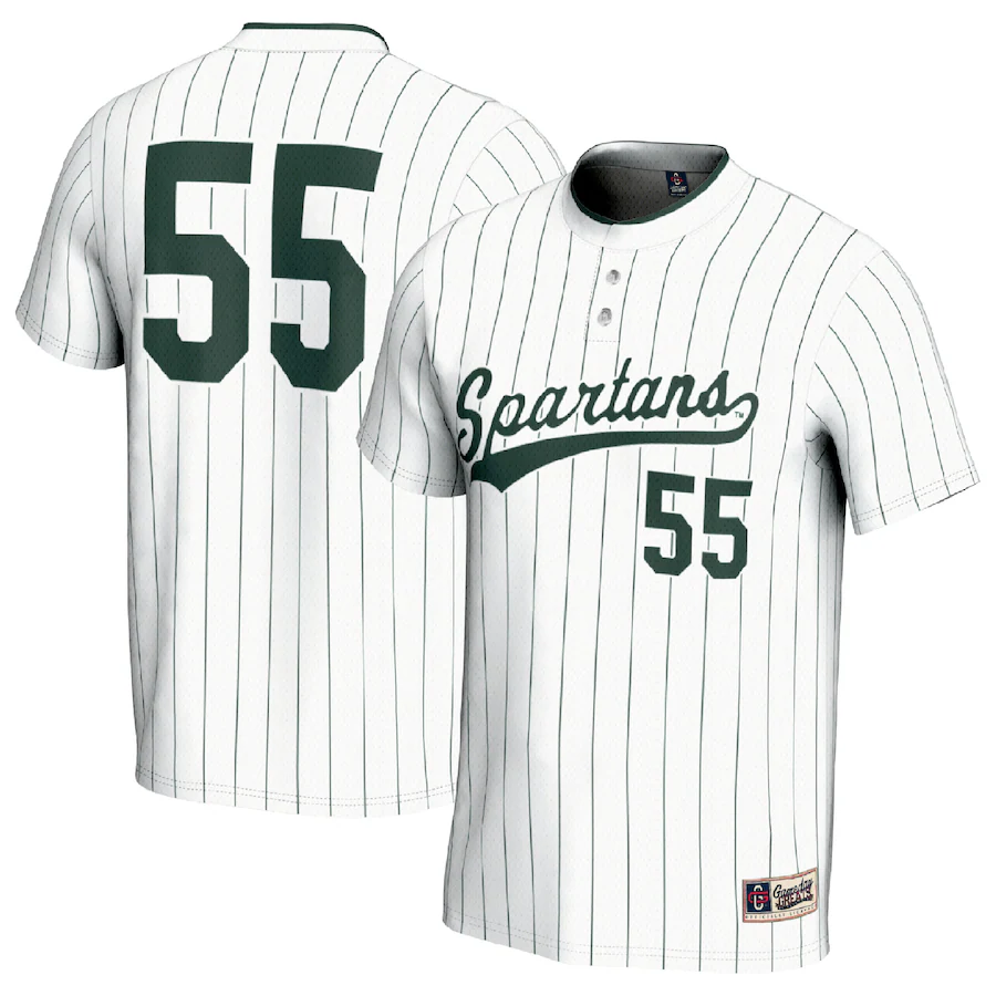 #1 Michigan State Spartans GameDay Greats Youth Lightweight Softball Fashion Jersey - White - Jersey
