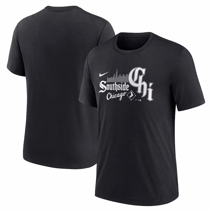 Men's Chicago White Sox Nike Black City Connect Tri-Blend T-Shirt - Jersey