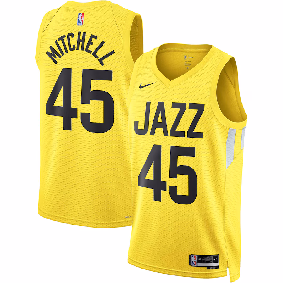 Unisex Utah Jazz Donovan Mitchell Nike Gold Swingman Jersey - Icon Edition - Jersey