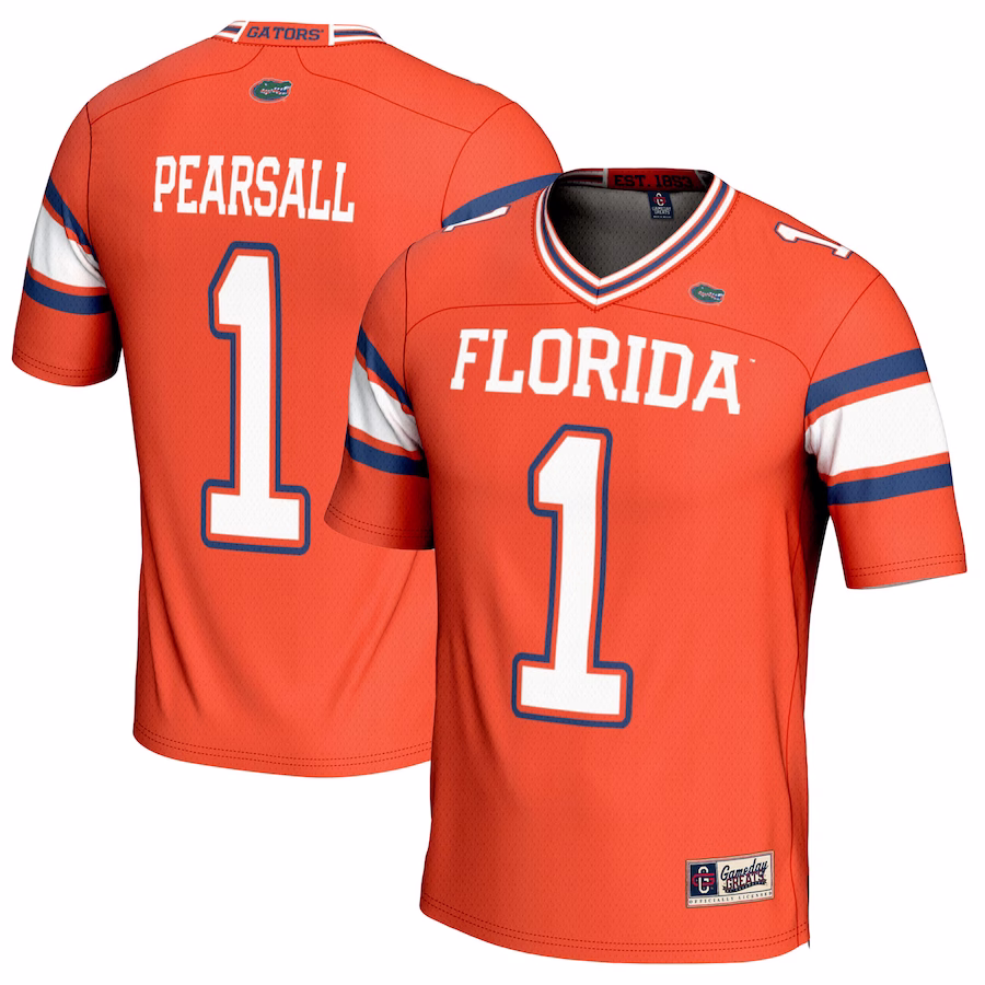 Ricky Pearsall Florida Gators GameDay Greats NIL Player Football Jersey - Orange - Jersey