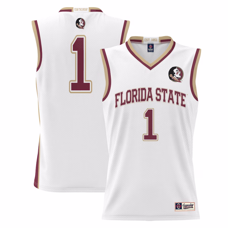 #1 Florida State Seminoles GameDay Greats Youth Lightweight Basketball Jersey - White - Jersey