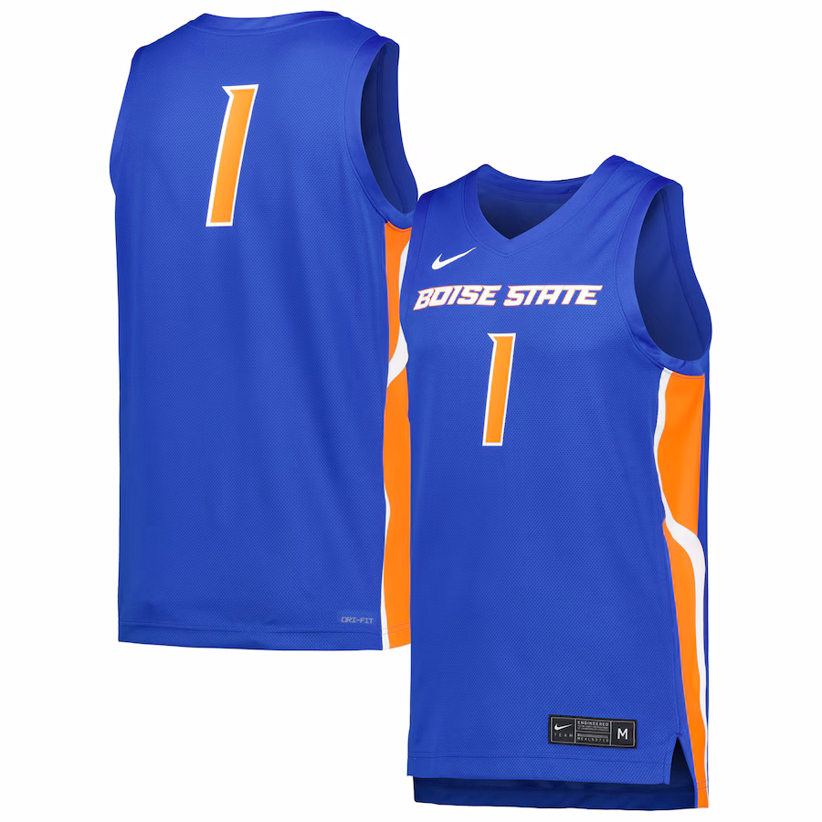 Men's Nike Royal Boise State Broncos Replica Basketball Jersey - Jersey