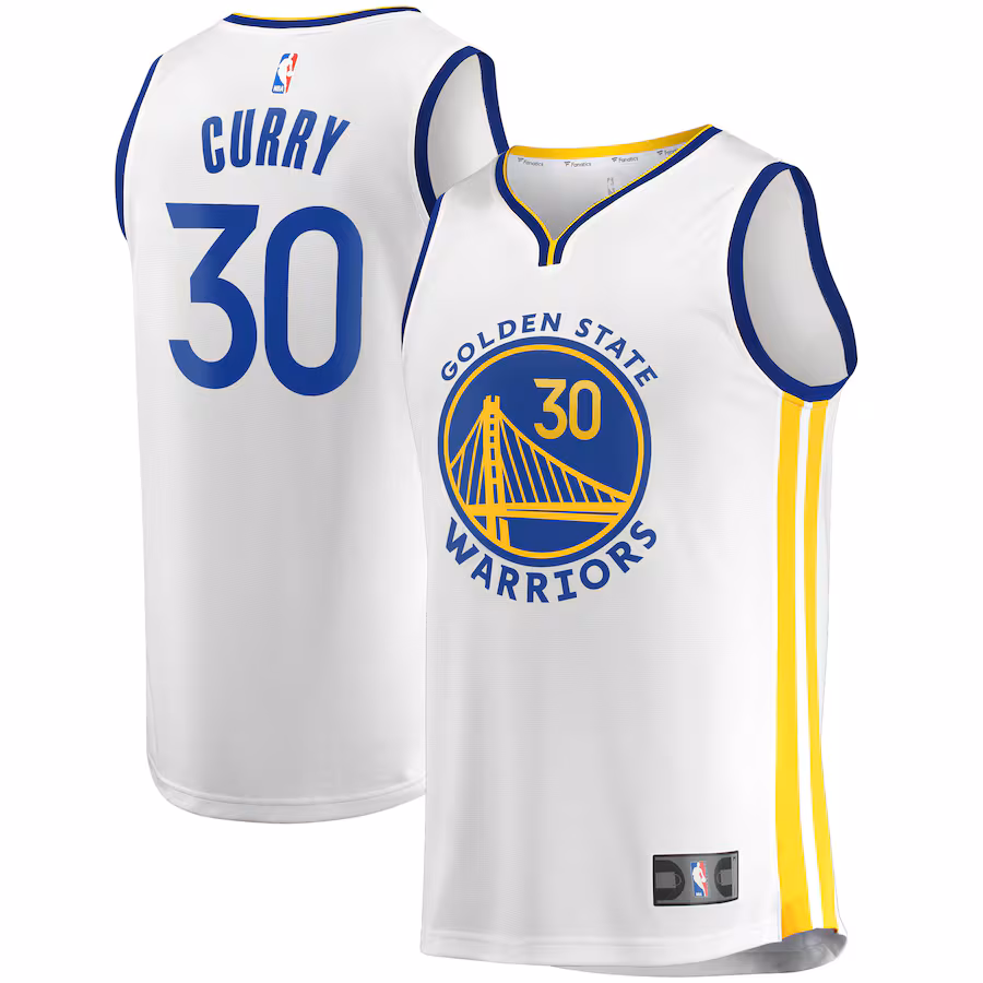 Men's Golden State Warriors Stephen Curry Fanatics White 2022/23 Fast Break Replica Player Jersey - Association Edition - Jersey
