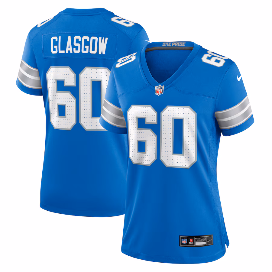 Women's Detroit Lions Graham Glasgow Nike Blue Team Game Jersey - Jersey