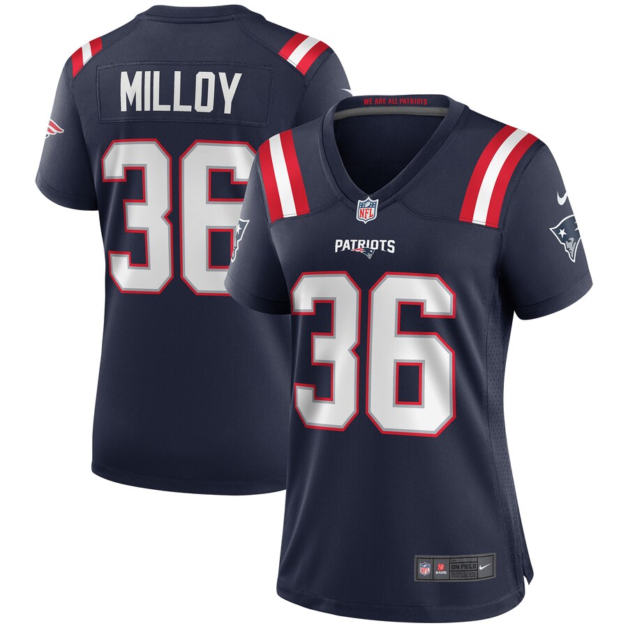 Women's New England Patriots Lawyer Milloy Nike Navy Game Retired Player Jersey - Jersey