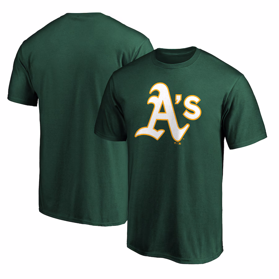 Men's Oakland Athletics Green Team Color Primary Logo T-Shirt II - Jersey
