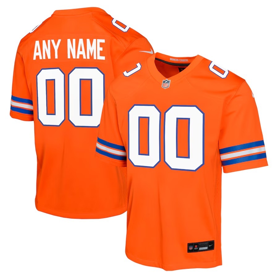Youth Denver Broncos Nike Orange Mile High Collection 1977 Throwback Custom Game Jersey - Jersey