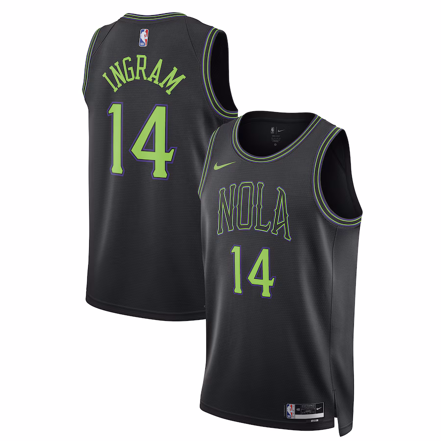Unisex New Orleans Pelicans Brandon Ingram Nike Black 2023/24 Swingman Jersey - City Edition - Jersey