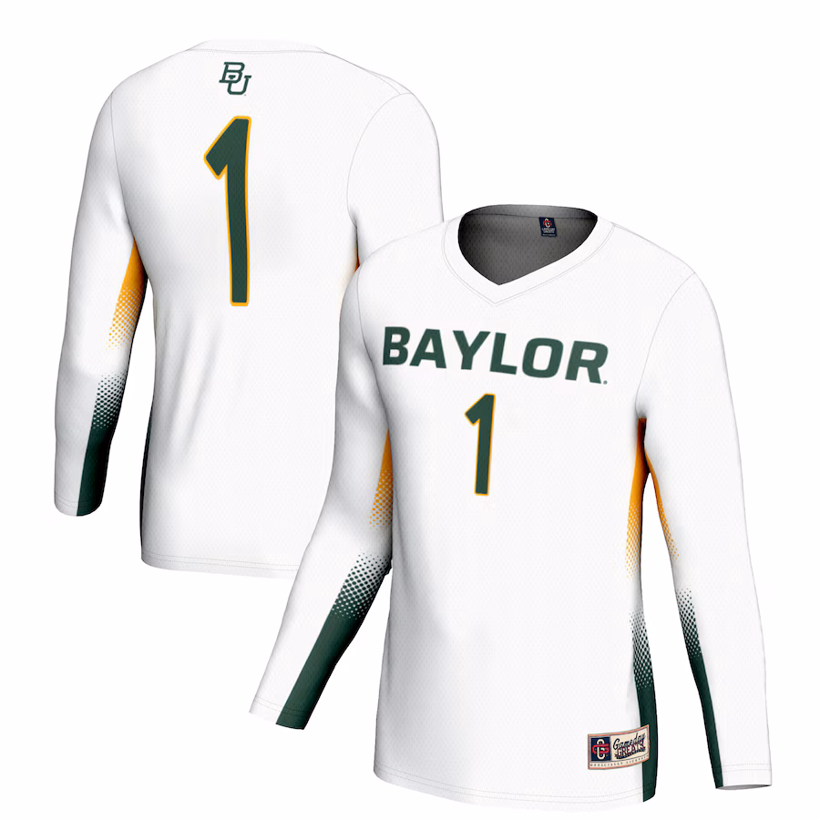 Youth GameDay Greats #1 White Baylor Bears Lightweight Women's Volleyball Jersey - Jersey
