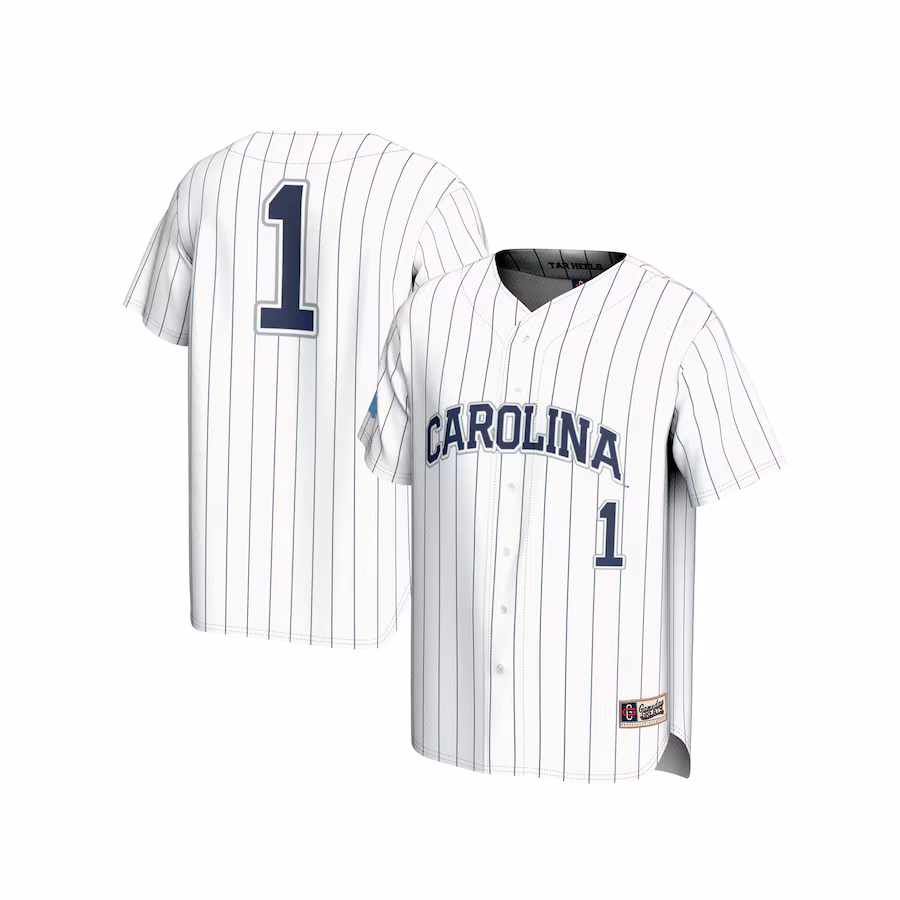 Youth GameDay Greats  White #1 North Carolina Tar Heels Lightweight Baseball Fashion Jersey - Jersey