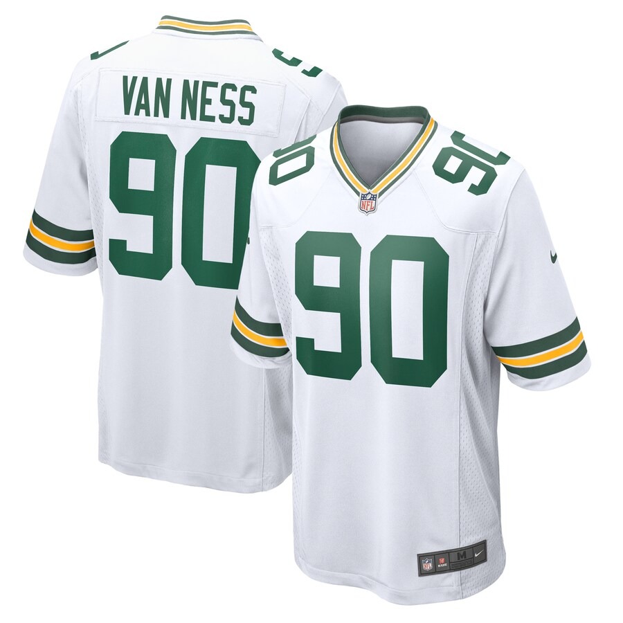 Men's Green Bay Packers Lukas Van Ness Nike  White  Game Jersey - Jersey