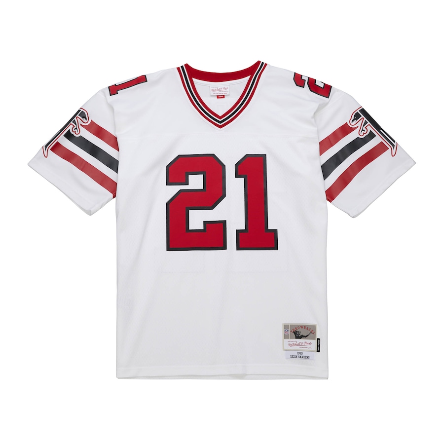 Men's Atlanta Falcons Deion Sanders Mitchell & Ness White 1989 Legacy Replica Jersey - Jersey