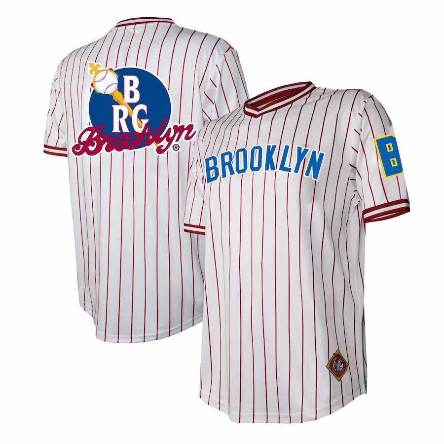 Men's Brooklyn Royal Giants Stitches White V-Neck Jersey - Jersey