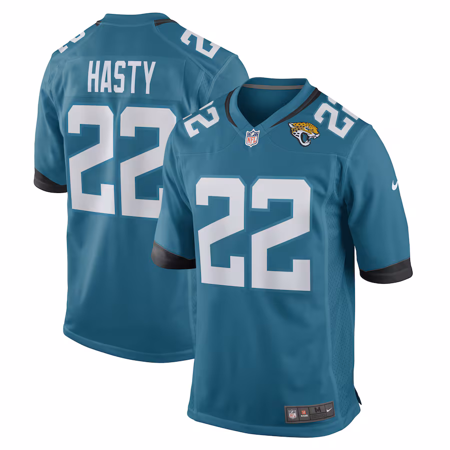 Men's Jacksonville Jaguars Jamycal Hasty Nike Teal Game Player Jersey - Jersey