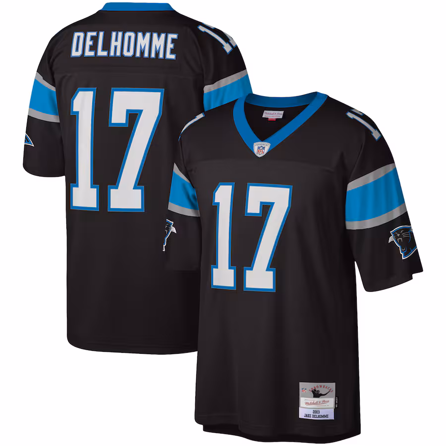 Men's Carolina Panthers Jake Delhomme Mitchell & Ness Black Legacy Replica Jersey - Jersey