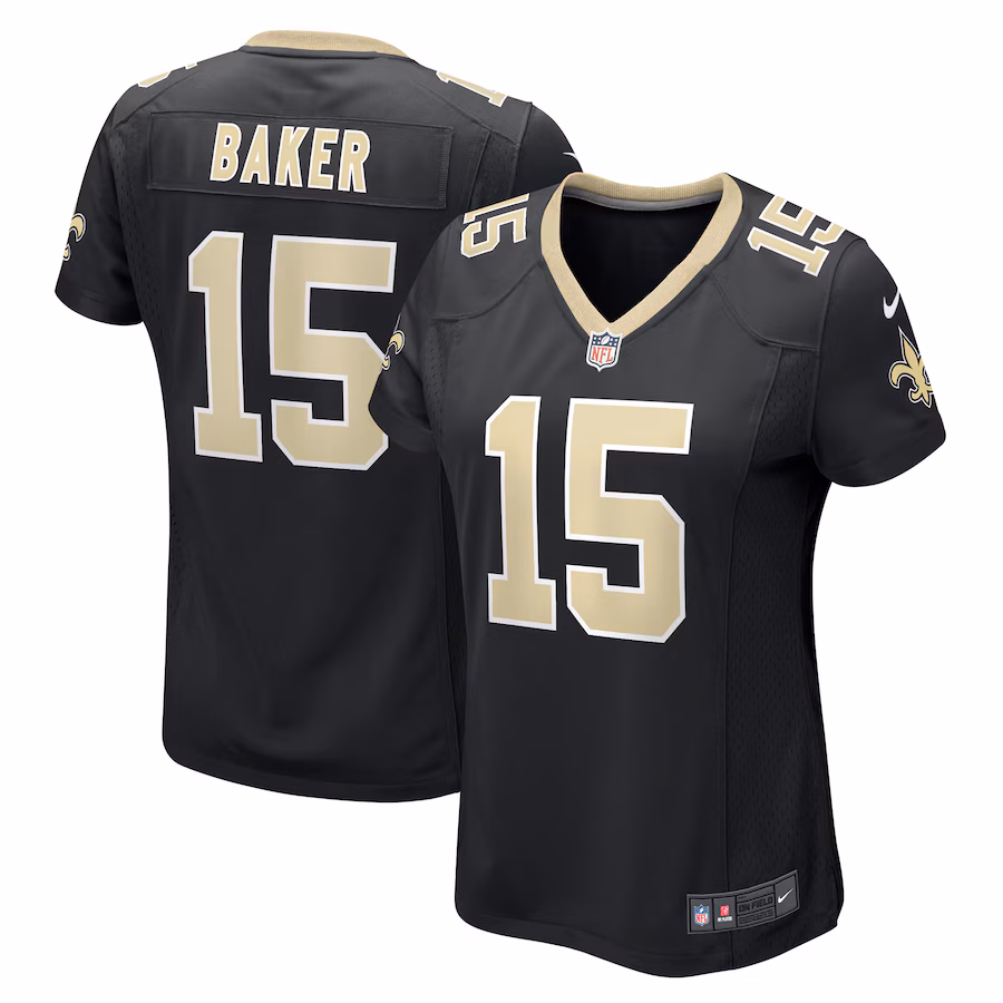 Women's New Orleans Saints Kawaan Baker Nike Black Game Player Jersey - Jersey