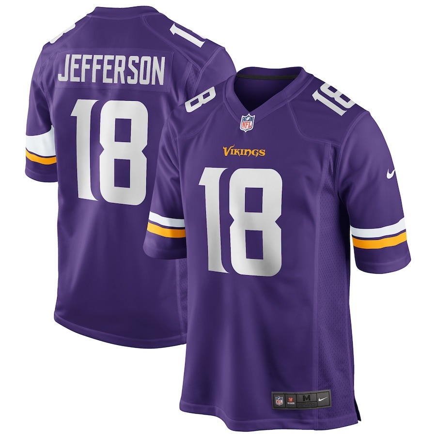 Men's Minnesota Vikings Justin Jefferson Nike Purple Player Game Jersey - Jersey