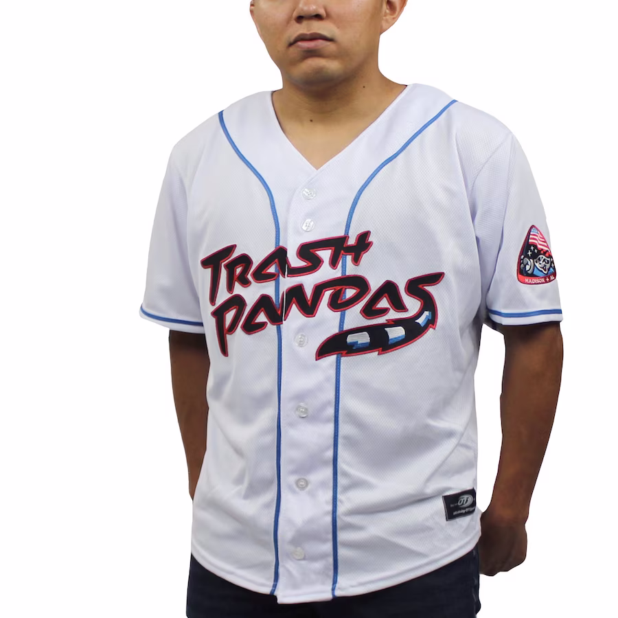 Men's Rocket City Trash Pandas White Home Replica Jersey - Jersey