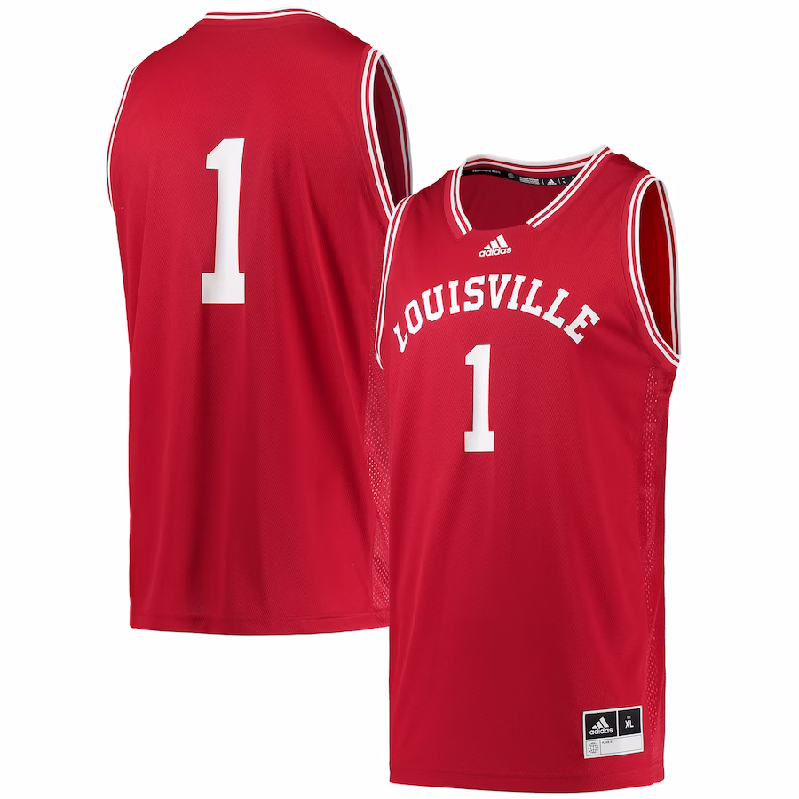 #1 Louisville Cardinals adidas Reverse Retro Jersey - Red - Jersey