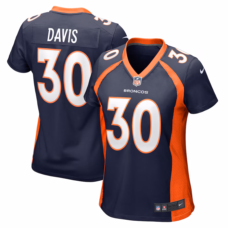 Women's Denver Broncos Terrell Davis Nike Navy Retired Player Jersey - Jersey