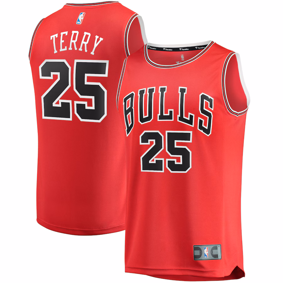 Men's Chicago Bulls Dalen Terry Fanatics Red Fast Break Replica Player Jersey - Icon Edition - Jersey