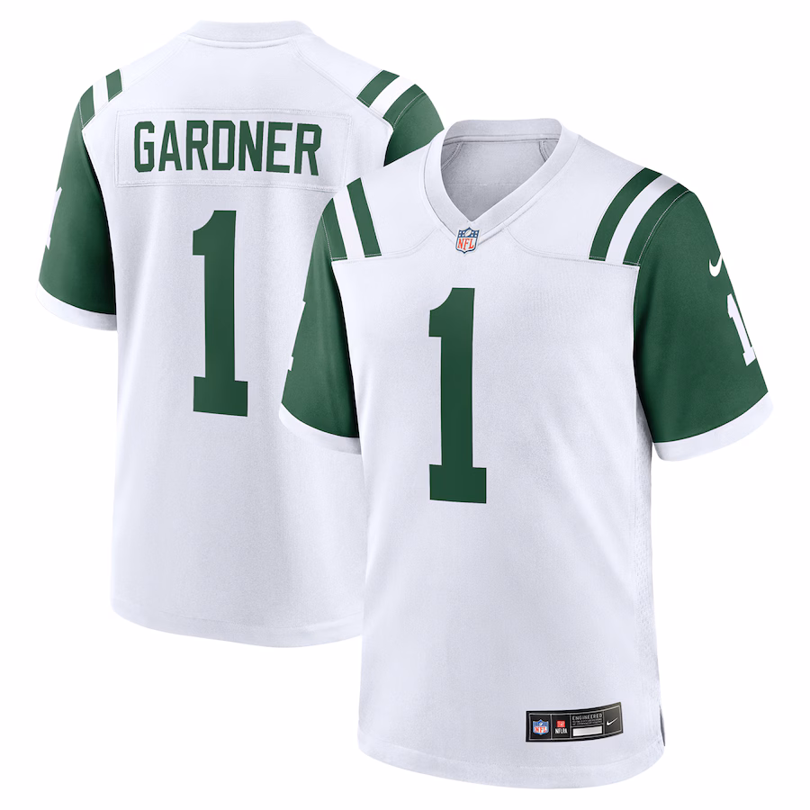 Men's New York Jets Ahmad Sauce Gardner Nike White Classic Alternate Game Jersey - Jersey
