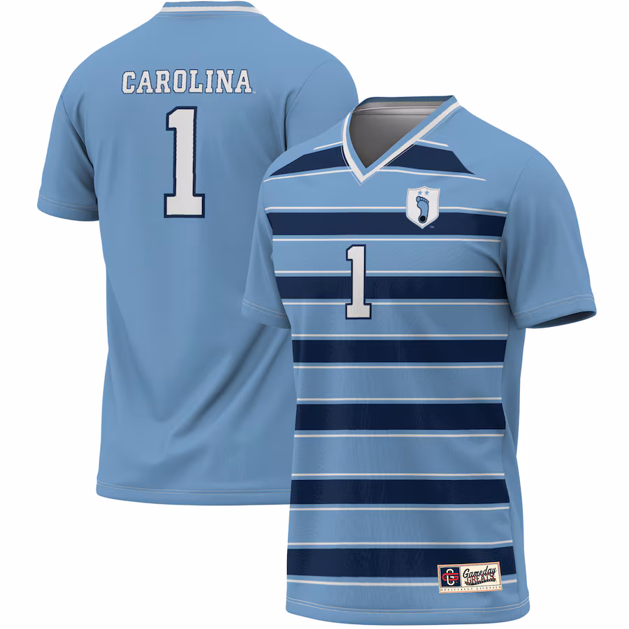 Men's GameDay Greats #1 Carolina Blue/Navy North Carolina Tar Heels Lightweight Soccer Fashion Jersey - Jersey