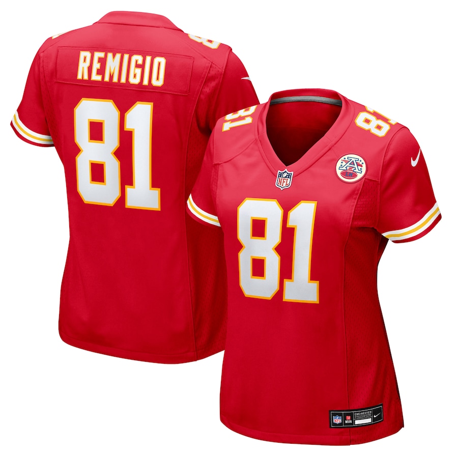 Women's Kansas City Chiefs Nikko Remigio Nike Red Team Game Jersey - Jersey