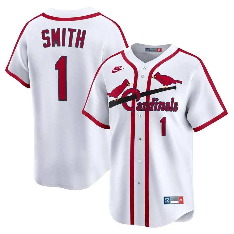 Men's St. Louis Cardinals Ozzie Smith Nike White Throwback Cooperstown Collection Limited Jersey - Jersey