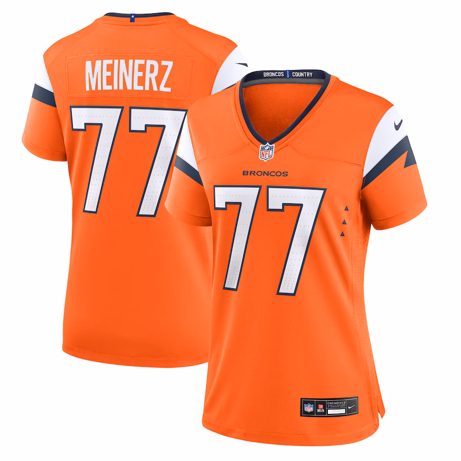 Women's Denver Broncos Quinn Meinerz Nike Orange Team Game Jersey - Jersey